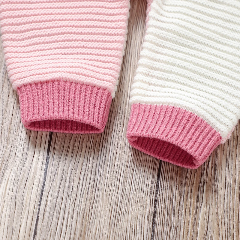 طفل الفتيات السروال القصير محبوك الوليد طاقم الرقبة طويلة الأكمام حللا Playsuits 0-18 متر قطعة واحدة Infantil الاطفال الخريف الشتاء الملابس