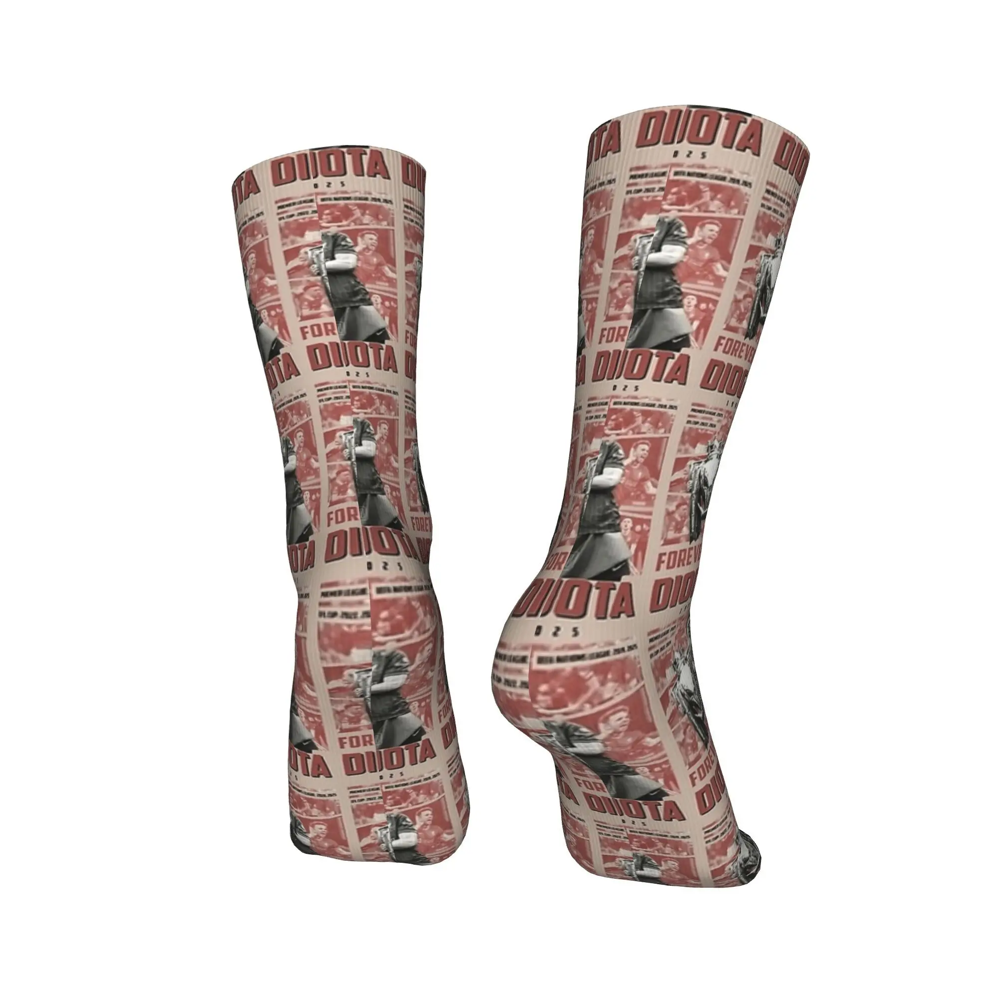 Diogo Jota Forever A calcetines rojos medias divertidas primavera antideslizante mujeres hombres calcetines cómodo patrón correr calcetines deportivos