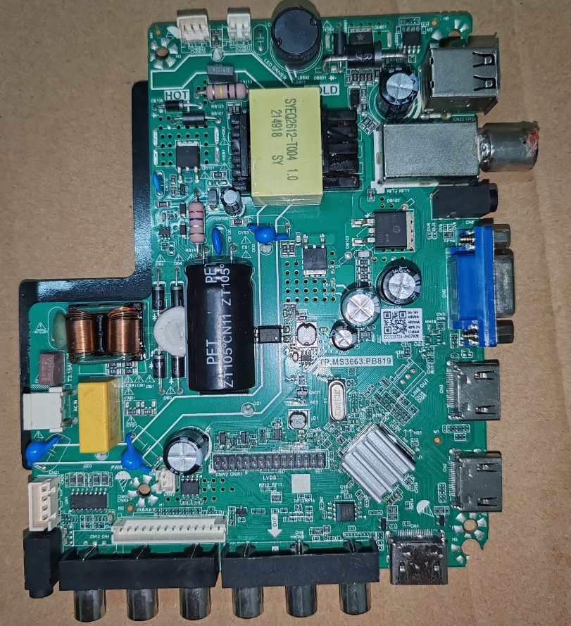TP.MS3663.PB819 Материнская плата для телевизора «три в одном», хорошо протестирована, физическое фото для 1366x768 34–54 В, 48 Вт, 480 мА TP.MS3663.PB819 Материнская плата для телевизора «три в одном», хорошо протестирована, физическое фото для 1366x768 34–54 В, 48 Вт, 480 мА