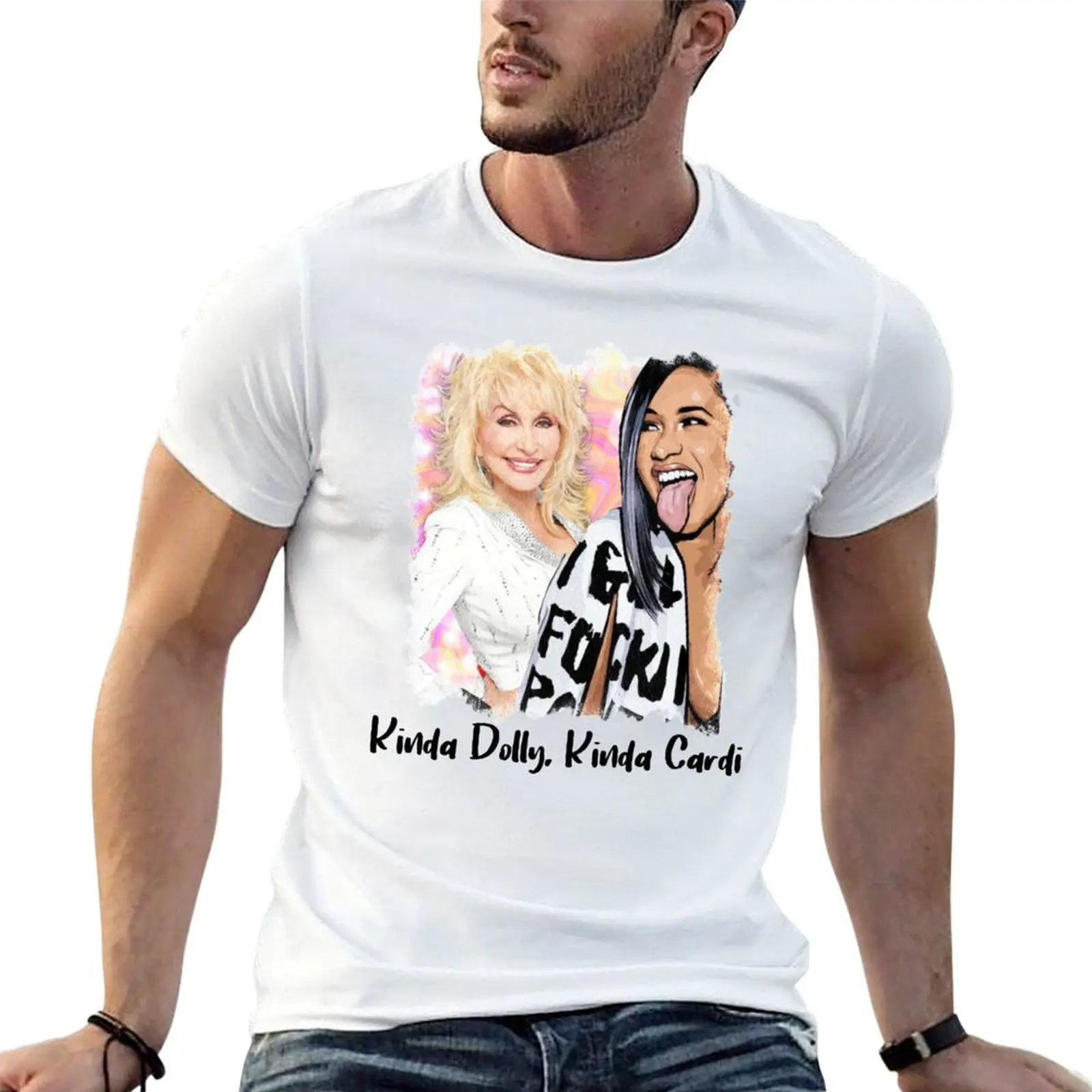 

kinda dolly kinda CARDI funny cute rap country music Dolly Parton funny Jolene feeling cute T-Shirt