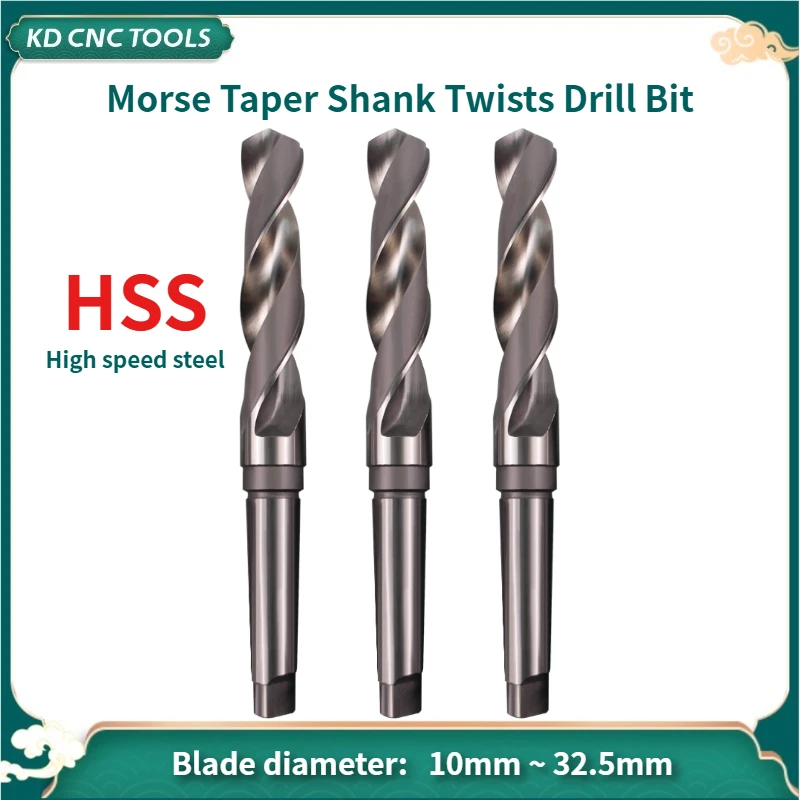 

KD CNC Morse Taper shank drill Twists drill bit high speed steel Twist drill 10 12 15 18 20 22 23 25 28 30 35 40 MT1 MT2 MT3 MT4