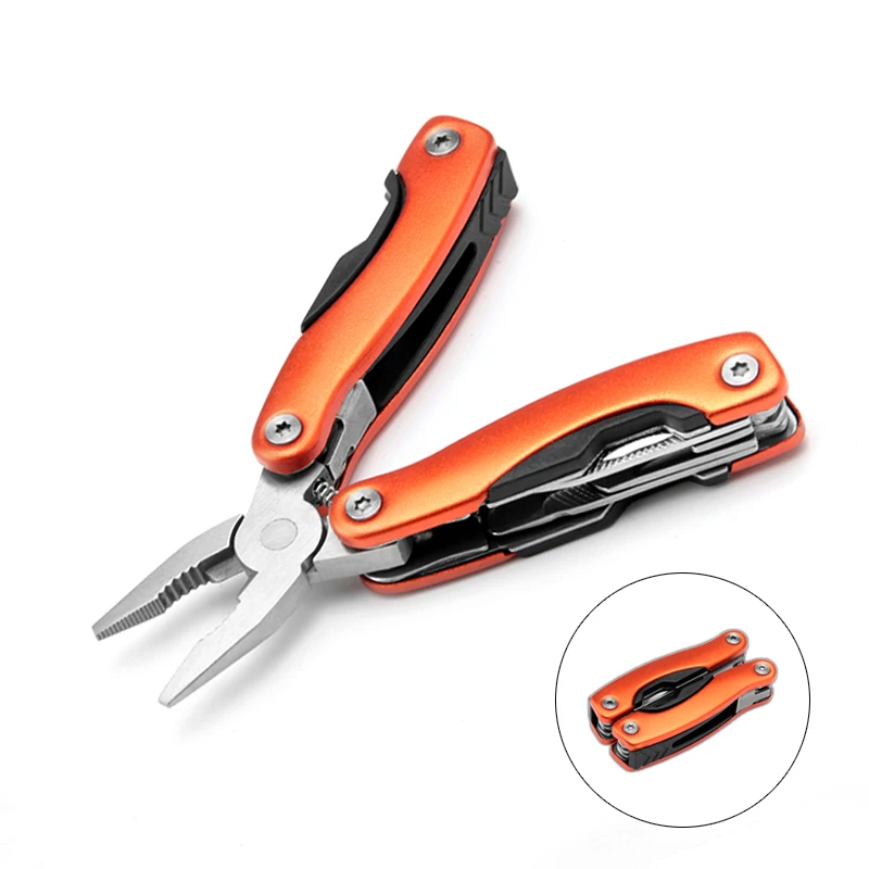 Stainless Steel Multi Tools ，Pliers Pocket Knife with Heavy Duty Pliers Replaceable Bits Multitools for Outdoor, Survival, Hikin