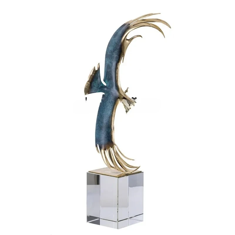 

XZXGrand exhibition eagle ornament decoration living room office desktop crafts