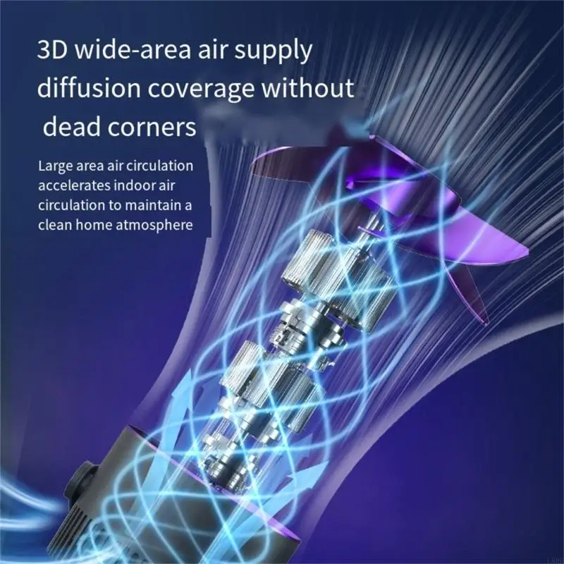 L8RE مروحة محمولة صغيرة لسطح المكتب ومروحة تبريد هواء لاسلكية قابلة لإعادة الشحن