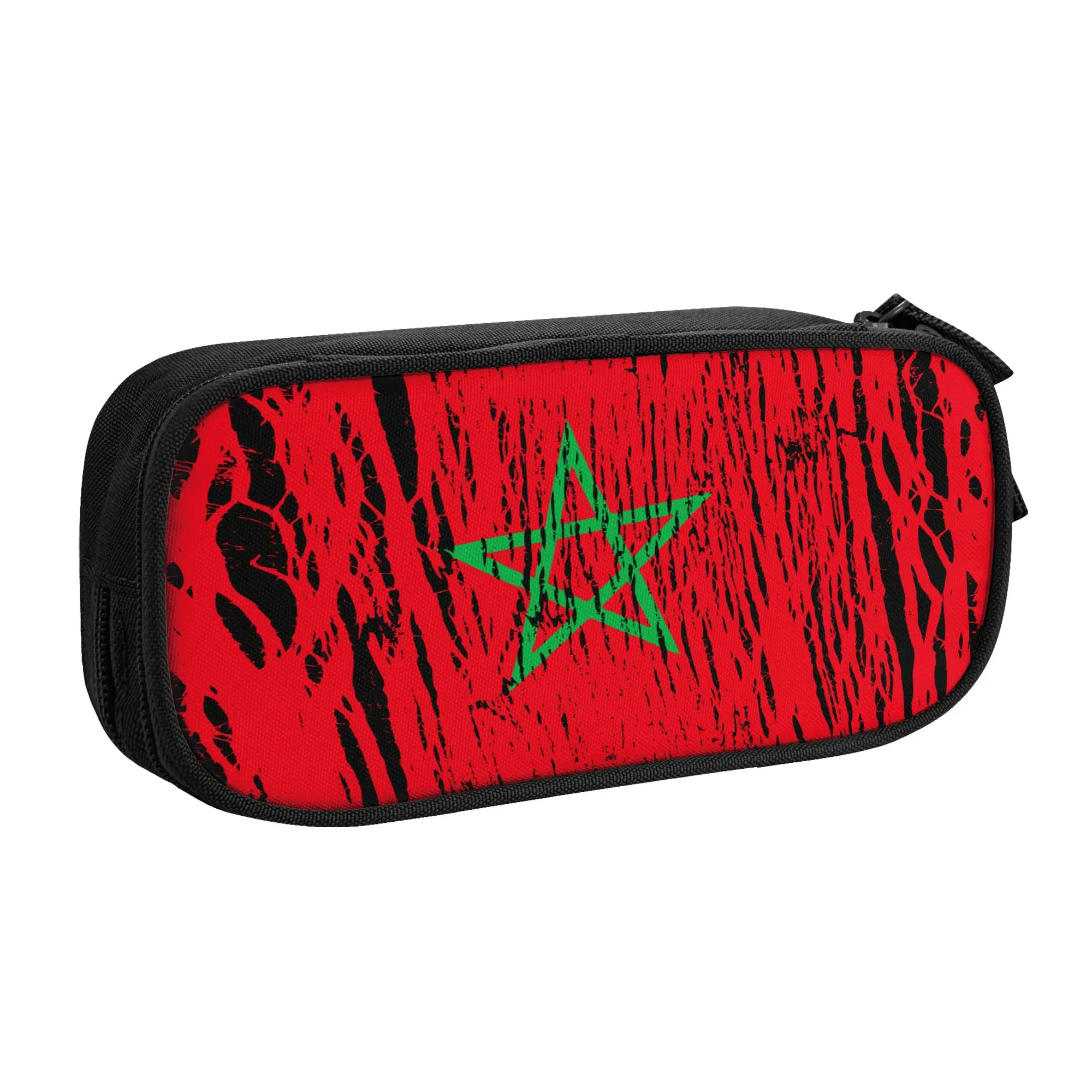 New Morocco Moroccan National Flag Pencil Case  Pencil Pouch Pen Holder Kids Big Capacity Bag School Supplies Gifts Stationery