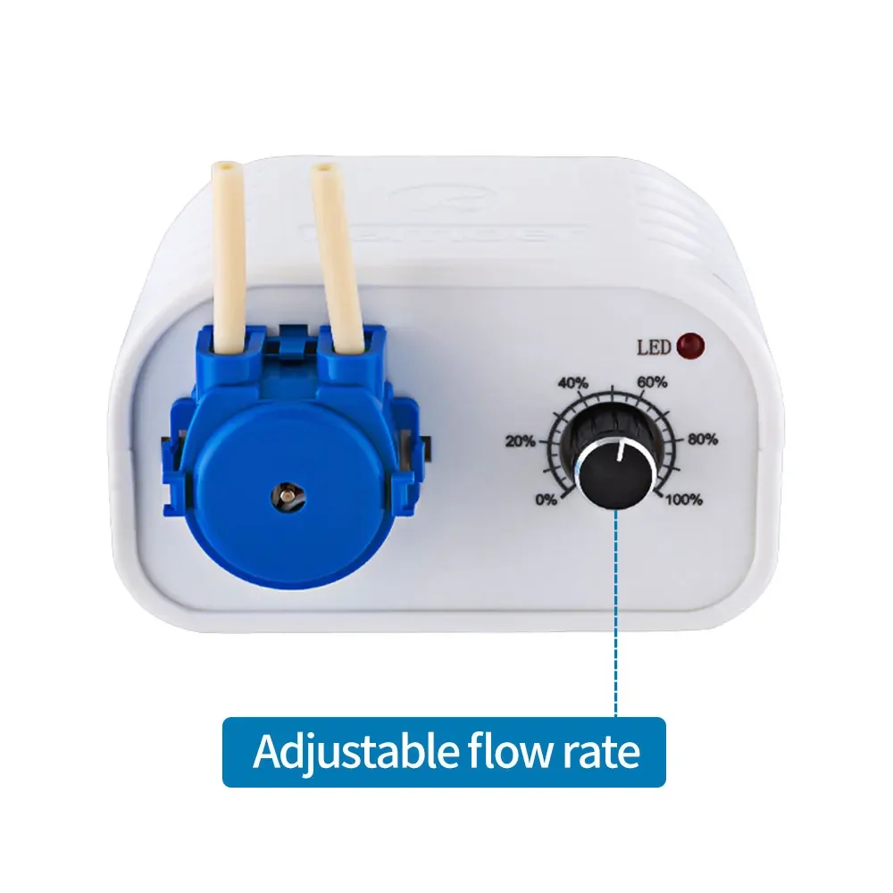 Kamoer NKCP Micro Peristaltic Pump 12V with Power Supply Adjustable Flow Lab Dosing Pump Silicone Pump Tube