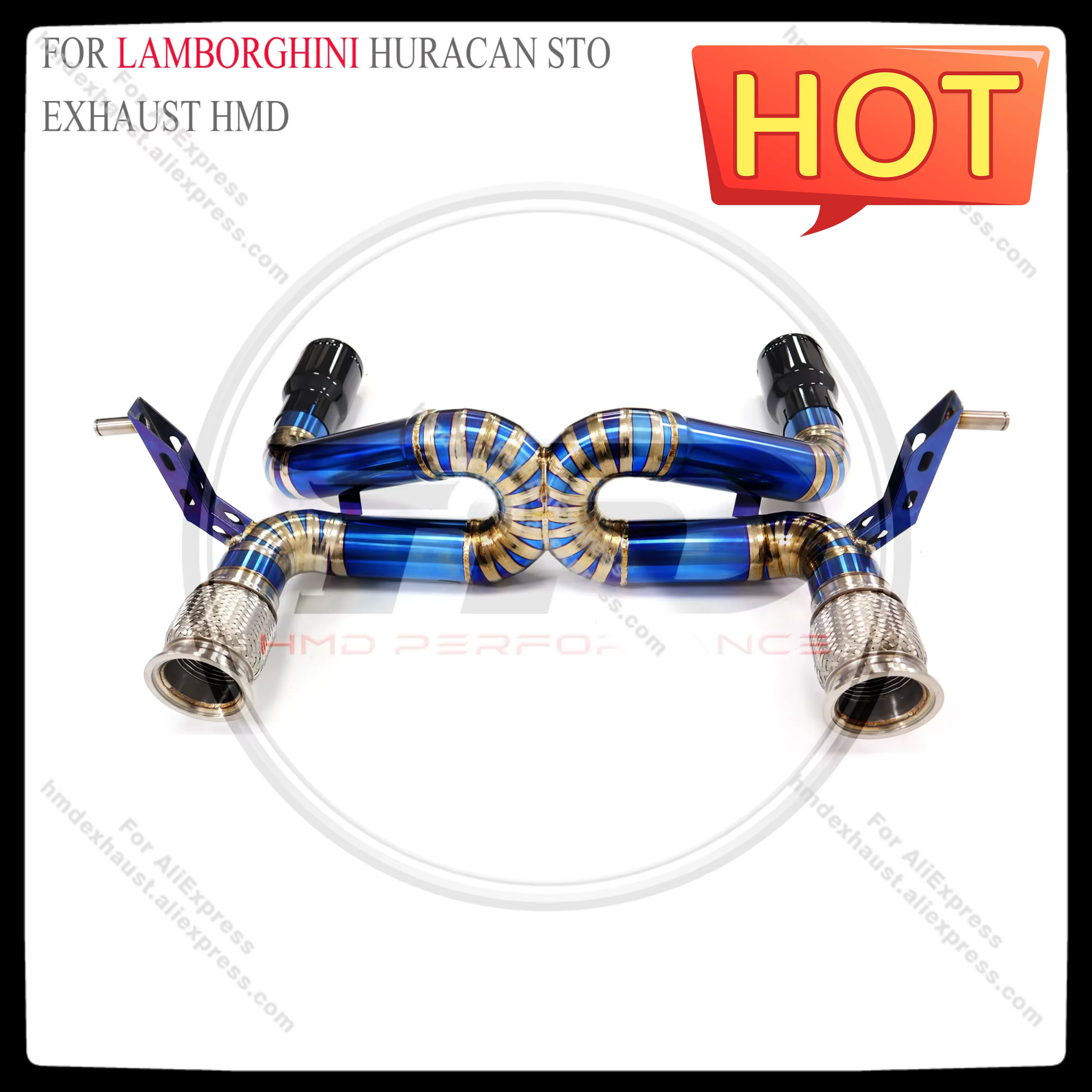 

HMD Titanium Exhaust System Performance Catback for Lamborghini Huracan STO Without Valve With Tips