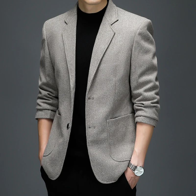 

2026 Spring New For Men's casual suit trend - Non-Stretch Fashion Single-Layer Suit For High-End Formal Business Wear Jacket