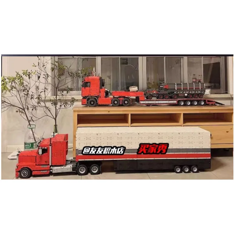 

MOC-46978&MOC-50070 Сложная тяжелая грузовая транспортная машина MOC Creative для мальчиков и детей, строительные блоки на день рождения, игрушки, подарки