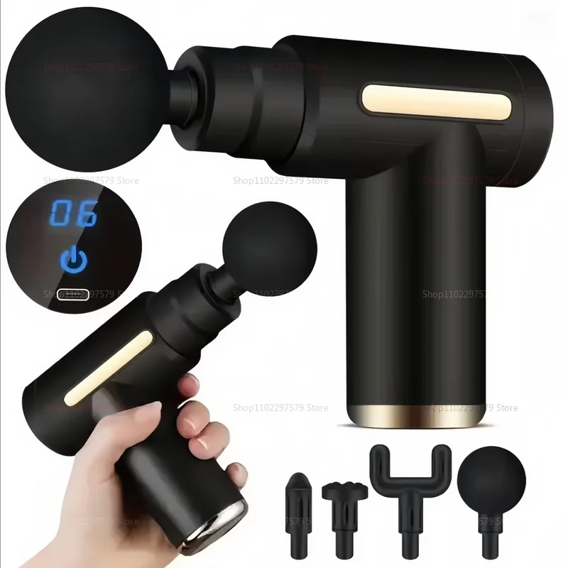 

USB Mini Massage Gun Fascia Machine Muscle Relaxation Vibrating Gun Rod Massage Fitness Equipment Neck Grab Fascia Gun