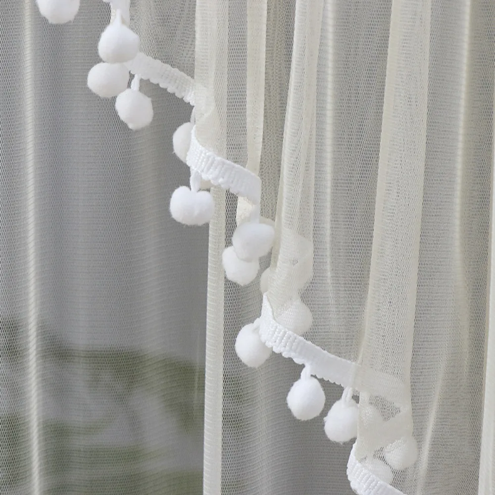 

Double Layer Lace Sheer Door Curtain Breathable Pest-proof Door Drape Rustic Style Self-adhesive Mosquito Net Curtains Summer
