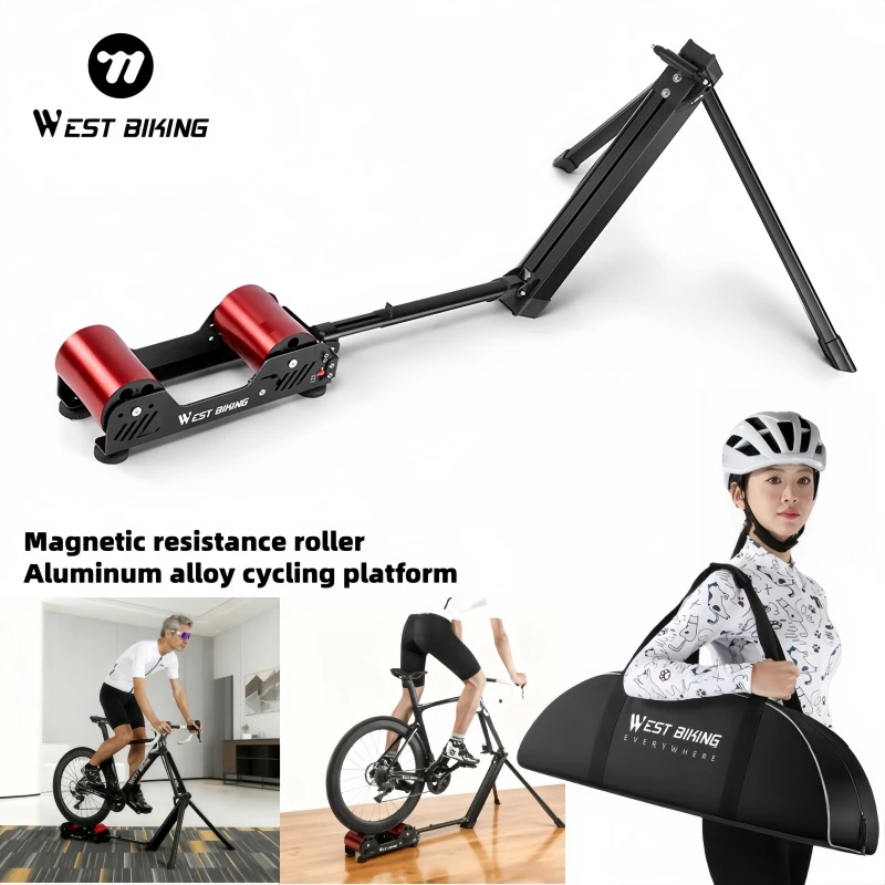 bicycle stand for stationary riding Alpcour Fluid Bike Trainer Indoor – Portable Foldable Stainless Steel Trainer, Noise Reduction, Progressive Resistance, Dual-Lock System – Road & Mountain Bikes' Exercise : Sports & Outdoors effectively burning fat and shaping your body!. Alpcour Bike Trainer Stand for
