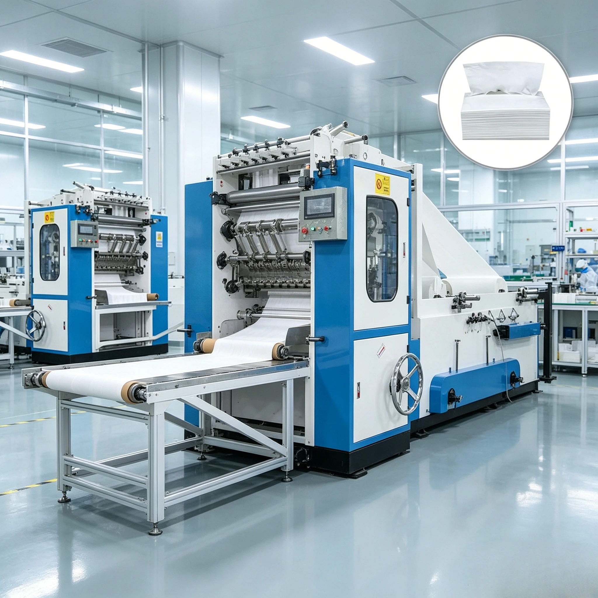 Full Automatic Facial Tissue Paper Making Machine High Efficiency Paper Product Manufacturing Equipment Factory Price Customized