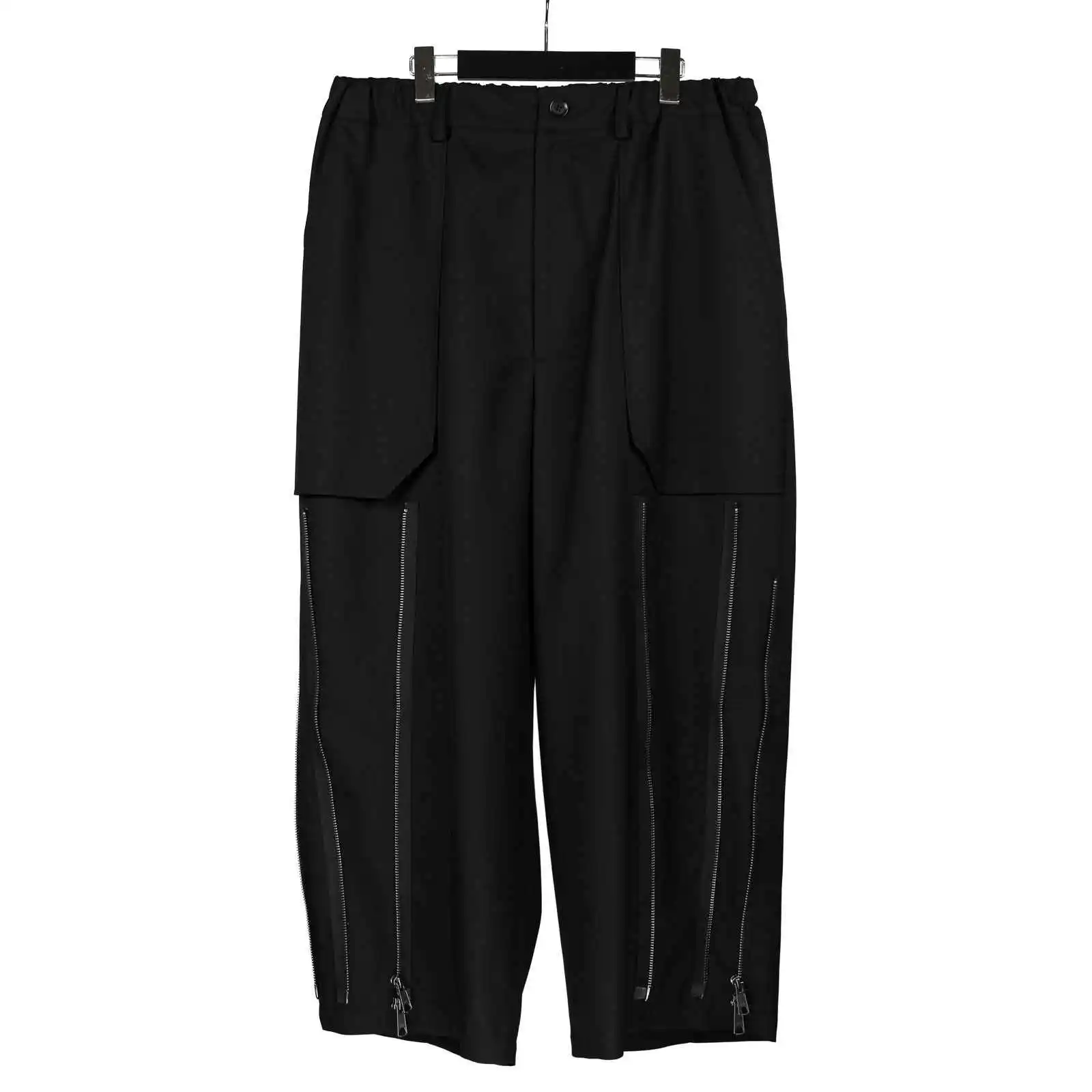 

TOP-YAMAMOTO Japanese original design dark niche black loose zipper pants