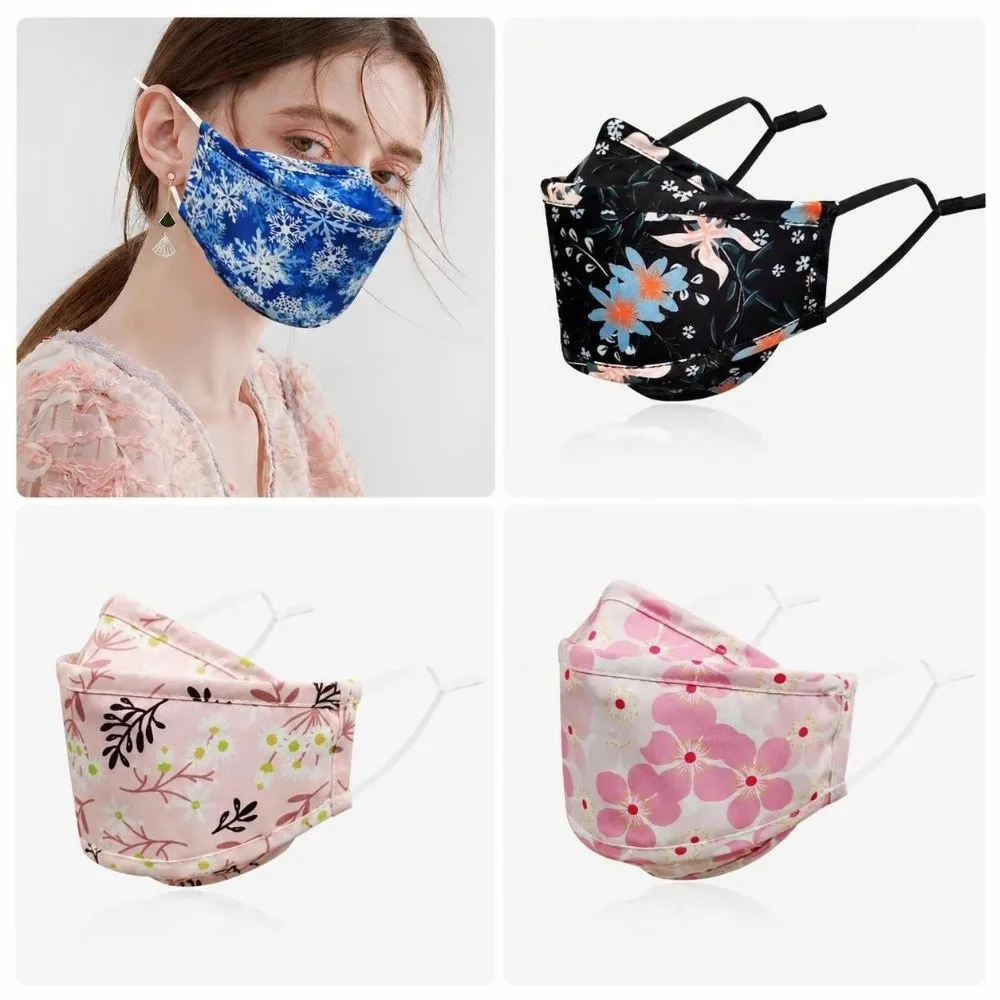 Comfortable Washable Cotton Face Masks Cold Proof Dustproof Fish Mouth Masks Warm Breathable Cloth Face Coverings Autumn Winter
