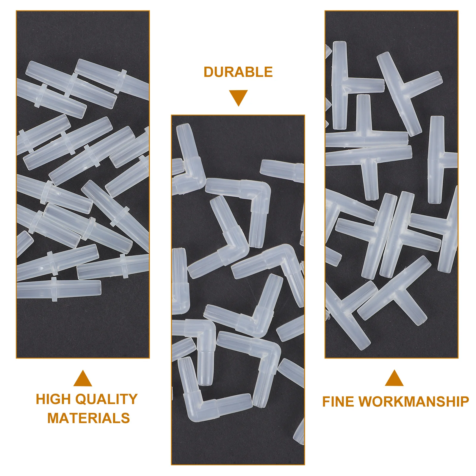 

80Pcs Plastic Aquarium Air Pump Connector Inline Hose Adapter Fish Tank Oxygen Aeration Hose Accessories Air Pump Connector