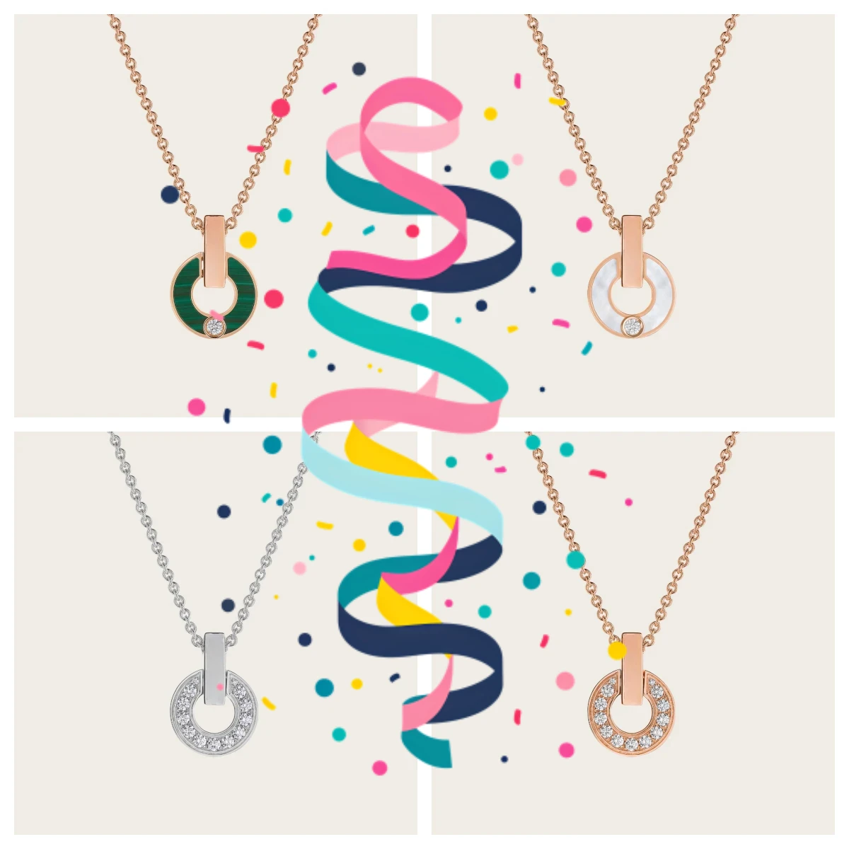

2025 New 925 silver copper coin necklace female gypsy pendant double-sided ring transfer collarbone chain