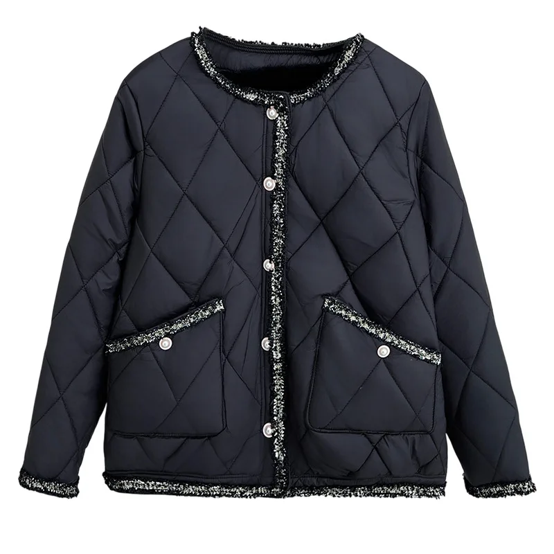 XXXXL Fashion Plus Size Women's Parkas Autumn Winter New Style Casual Chic Style Fleece Padded Jacket Warm Coat 7015