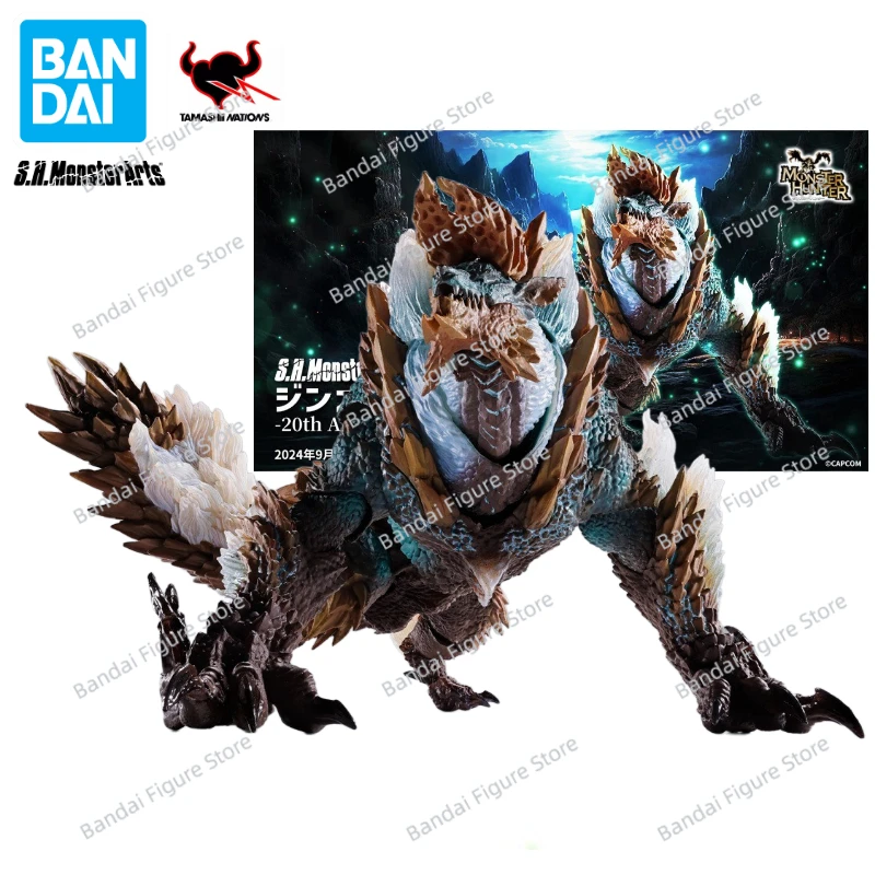 

100% Original Bandai S.H.MonsterArts SHM Monster Hunter Zinogre 20th Anime Action Figure Toy Gift Model Collection Hobby