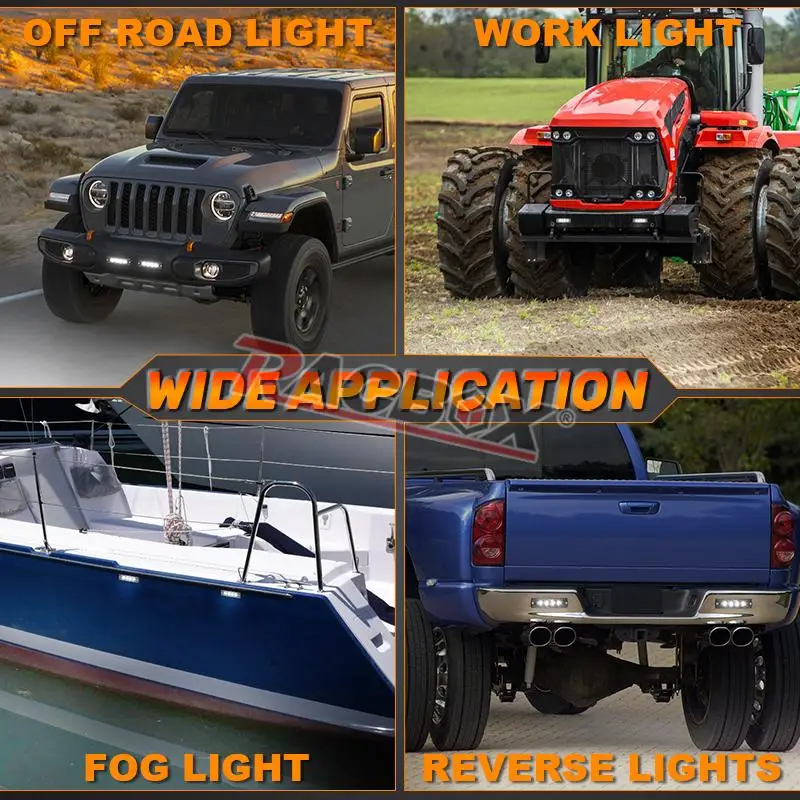 7 Zoll 6D LED-Lichtleiste, bündig montierte LED-Arbeitsleuchte, Auto-Nebelscheinwerfer für Scania LKW, Offroad 4X4, Auto, ATV, SUV, 12V 24V – Detail 13