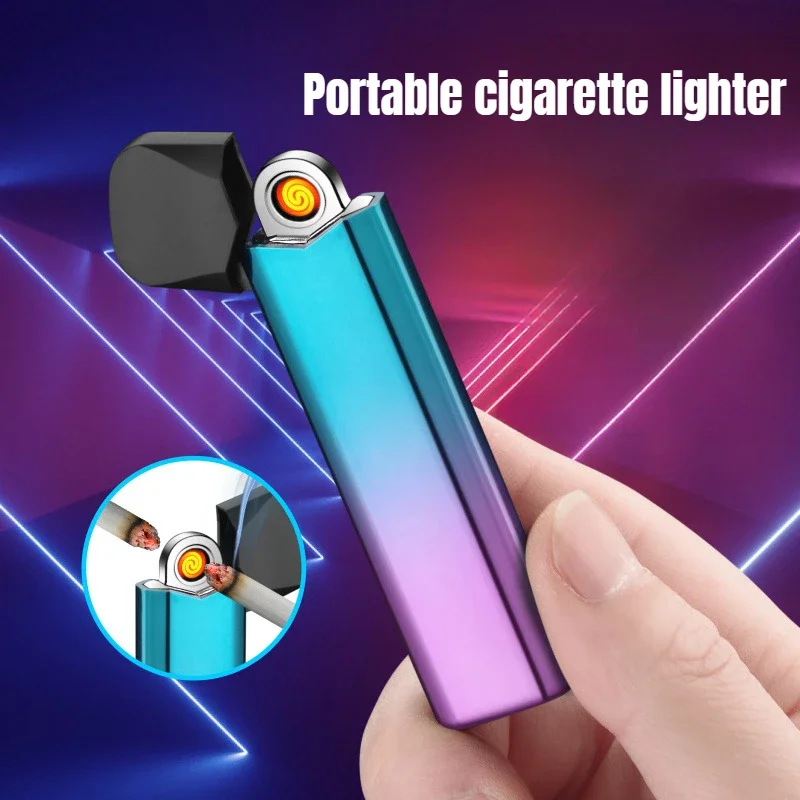 

Lightweight and Dazzling Colorful TYPE-C Charging Lighter Portable Multi Color Double Sided Cigarette Lighter Smoke Accesoires