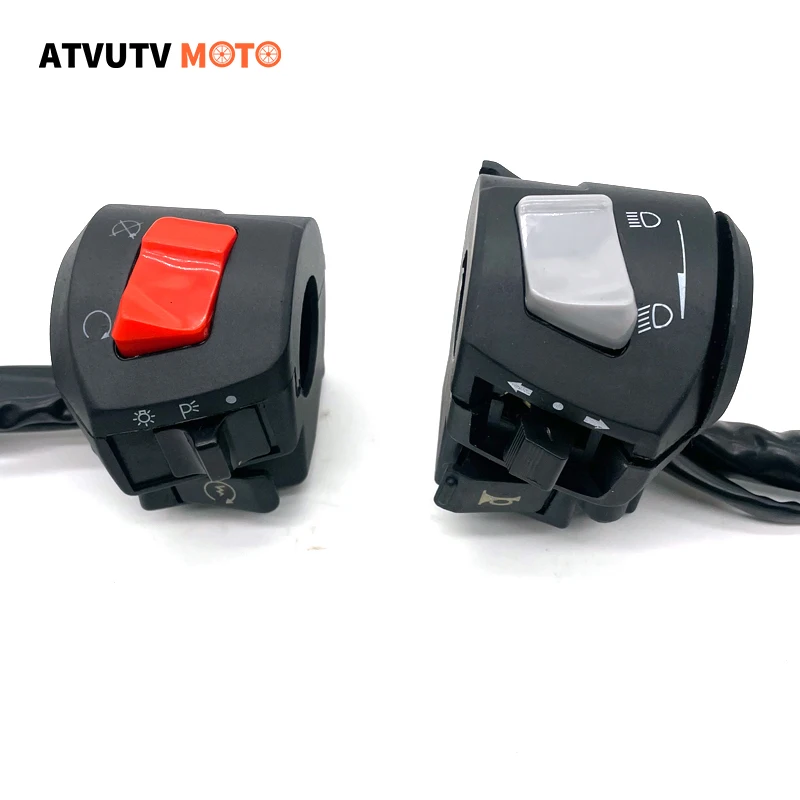 22mm uchwyt motocyklowy lewy prawy przełączniki klakson kierunkowskaz reflektor rozrusznik elektryczny kierownica przełącznik kontrolera uniwersalny