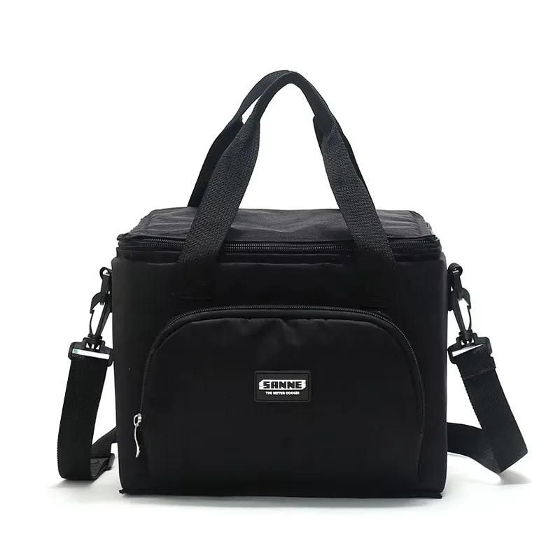 New Oxford Double Layer Cooler Lunch Bag Printed Insulated Thermal Food Picnic Handbag Portable Shoulder Lunch Box Tote