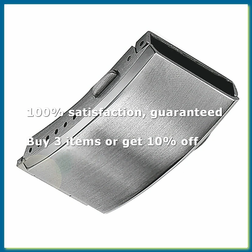 Watch Buckle Fold Safety Clasp, Milled Clasp Replacement Stainless Steel Watchband Clasp 18Mm