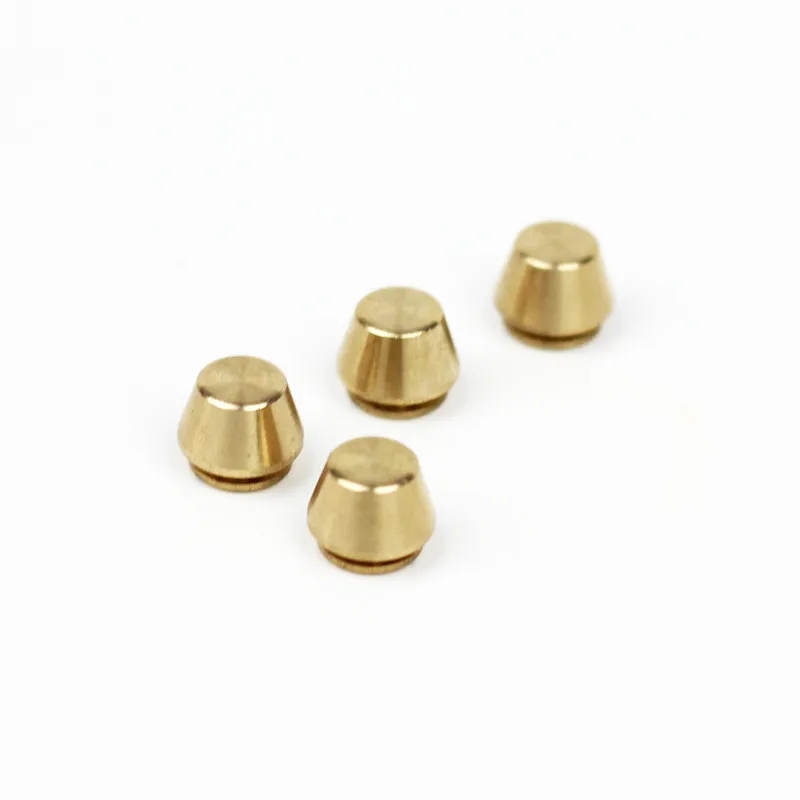 10Pcs 10*6mm Solid Brass Bag Bottom Studs Foot Nails Shackles Screw Rivet For Belt Hat Shoes Leather Craft DIY Accessories