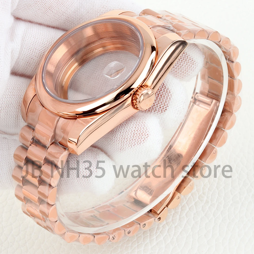NH35 36mm/39mm Watch Case Sapphire Stianless Steel for Datejust NH35 NH36 Movement 28.5mm Dial Solid Presidential Bracelet