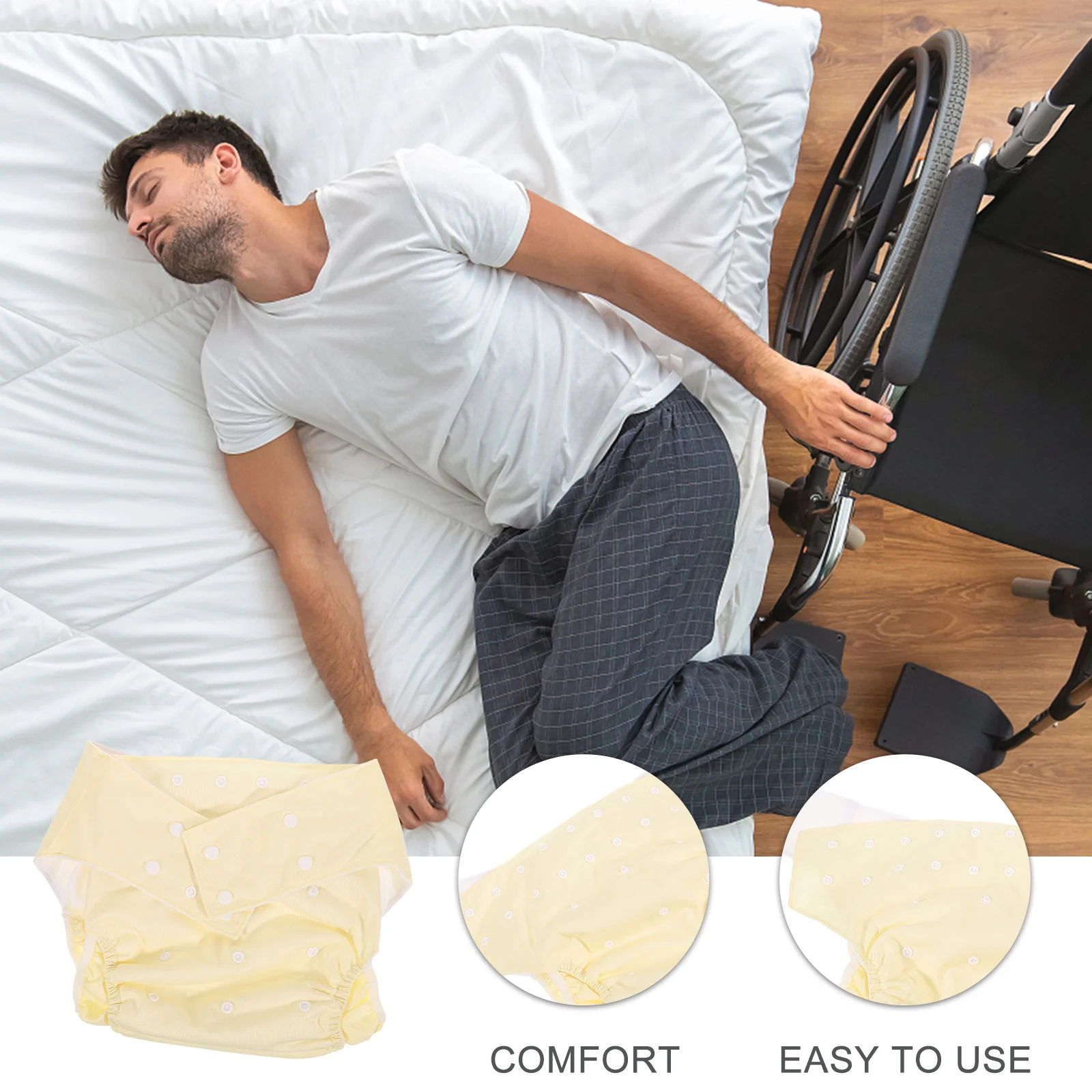 حفاضات للكبار قابلة لإعادة الاستخدام مانعة للتسرب وقابلة للغسل لمرضى كبار السن وكراسي الفراش تستخدم طوال الليل في المستشفى المنزلي #3