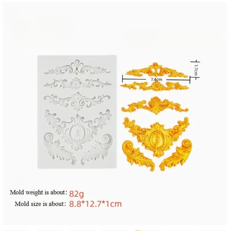

Retro Frame Fondant Cake Border Decoration Silicone Mold Size Love Chocolate Dessert Decoration Fondant Cake Mold Silicone Molds
