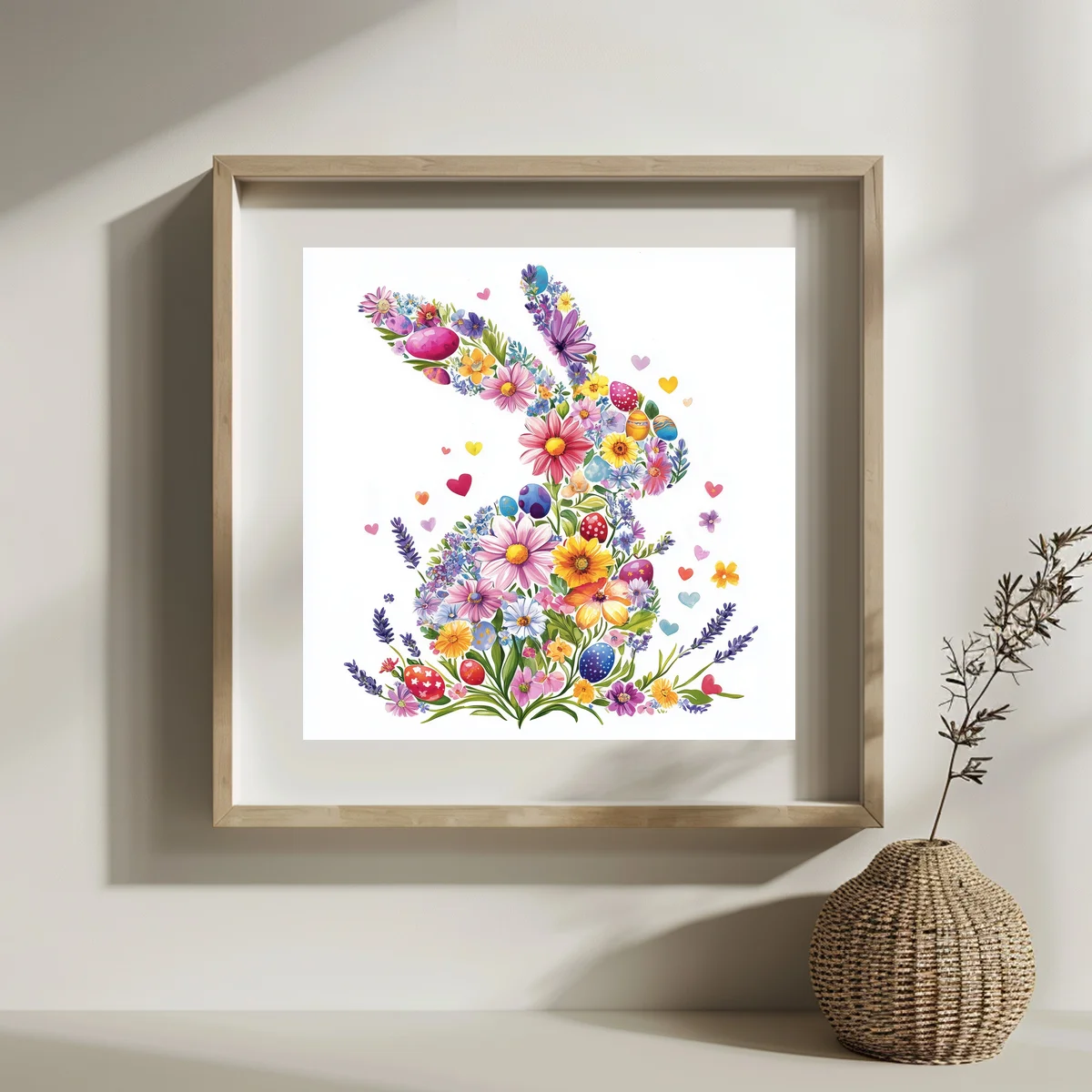 1 Stück 30x30 cm/11,8 Zoll, 11Ct/14Ct Kreuzstich-Set, DIY Valentinstagsgeschenk, Stickerei-Set für Festlichkeiten, Blumenhase – Detail 3