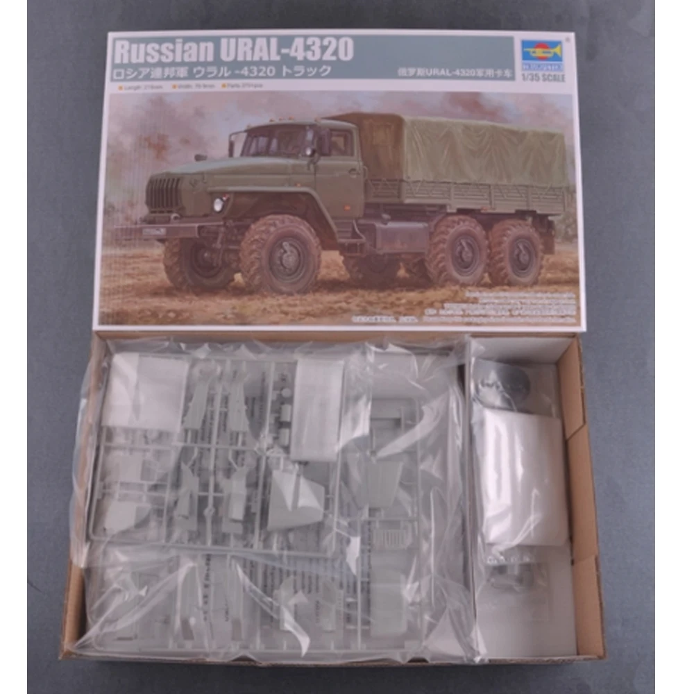 

Trumpeter 01072 1:35 Scale Russian URAL4320 URAL-4320 Military Truck Vehicle Plastic Assembly Model Kit Military Building Toy