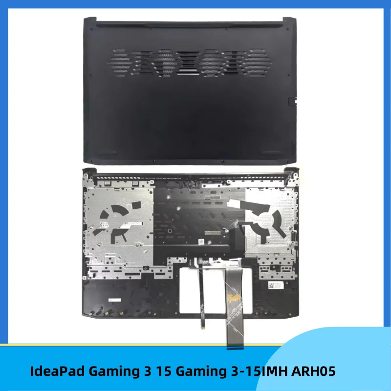 New For IdeaPad Gaming 3 15 Gaming 3-15IMH ARH05 Upper Palmrest Case Cover Backlit keyboard/Bottom Base Cover