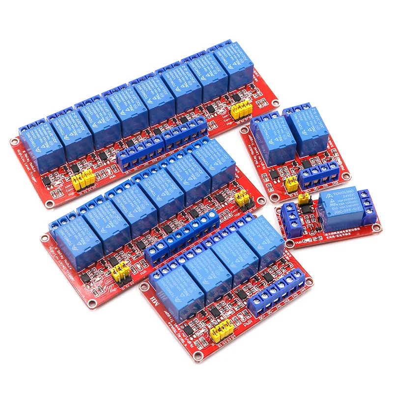 1/2/4/8-channel 5v/12v/24v Relay Module with Optocoupler Isolation, Supports High/low Level Trigger Expansion Board