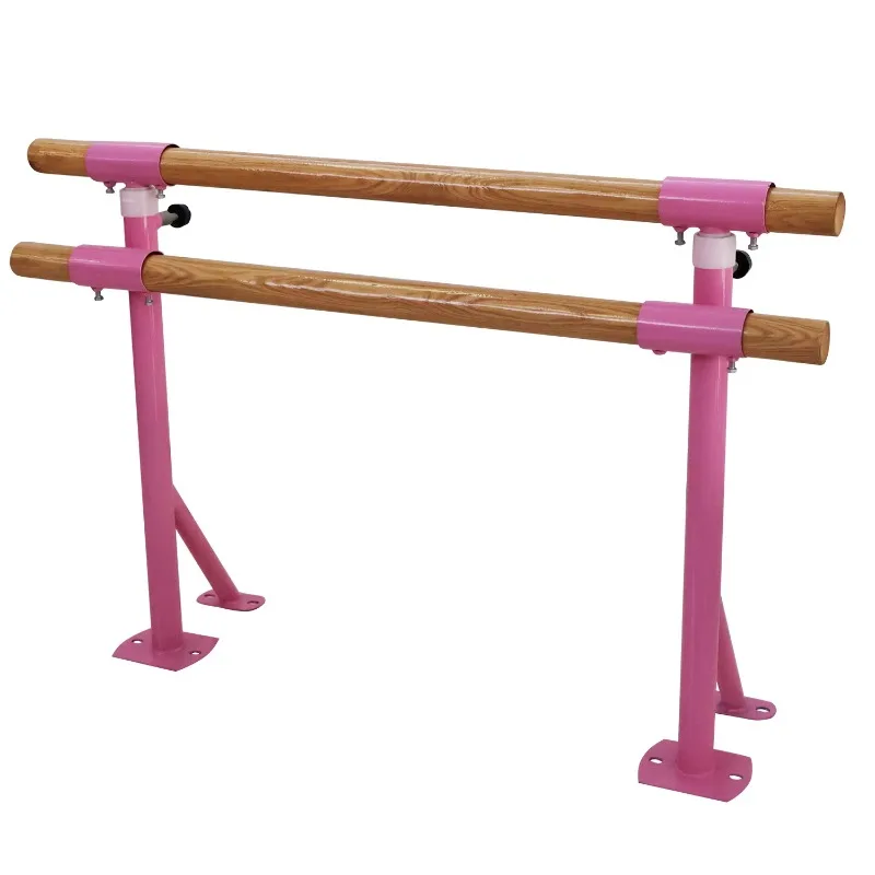 Height Adjustable 60cm‑120cm Ballet Barre Wooden Floor Fixed Ballet Barre