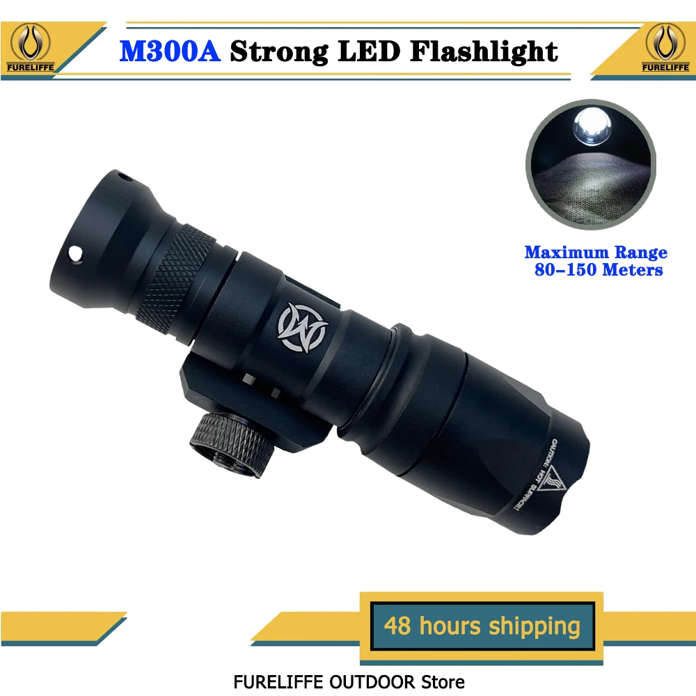 

High-light LED Flashlight Mini M300A,280 lm White LED Light/Aluminum Alloy Body Fit F20 mm Rail,Hunting Scout Tactical Lighting