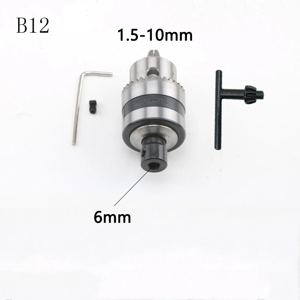 B12 Drill Chuck L T Spanner Connector With Wrench Clamping Range 1.5-10mm CNC Machine Convert Adapter For Milling Machine, Lathe