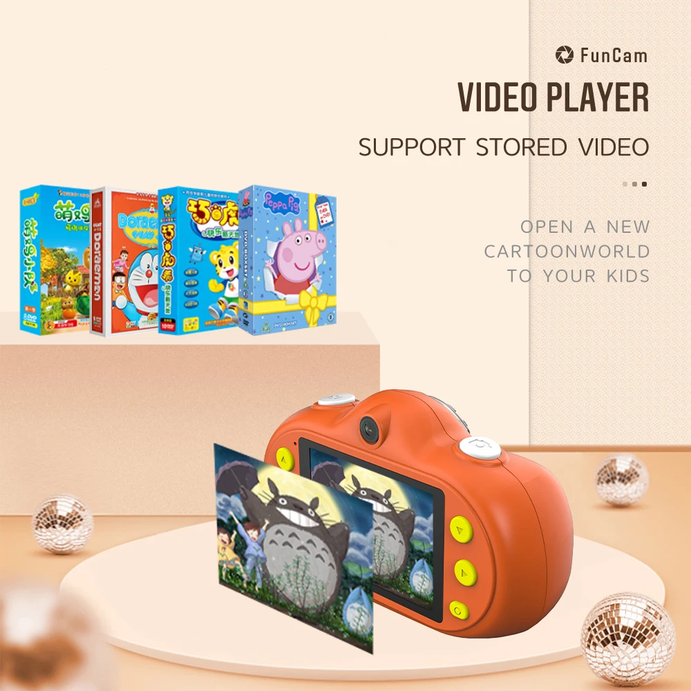 Kids Camera Digital Dual Camera HD 2inch 1080P Video Camera Toys Mini Cam Color Display Children Birthday Gift Kid Toys For Kids