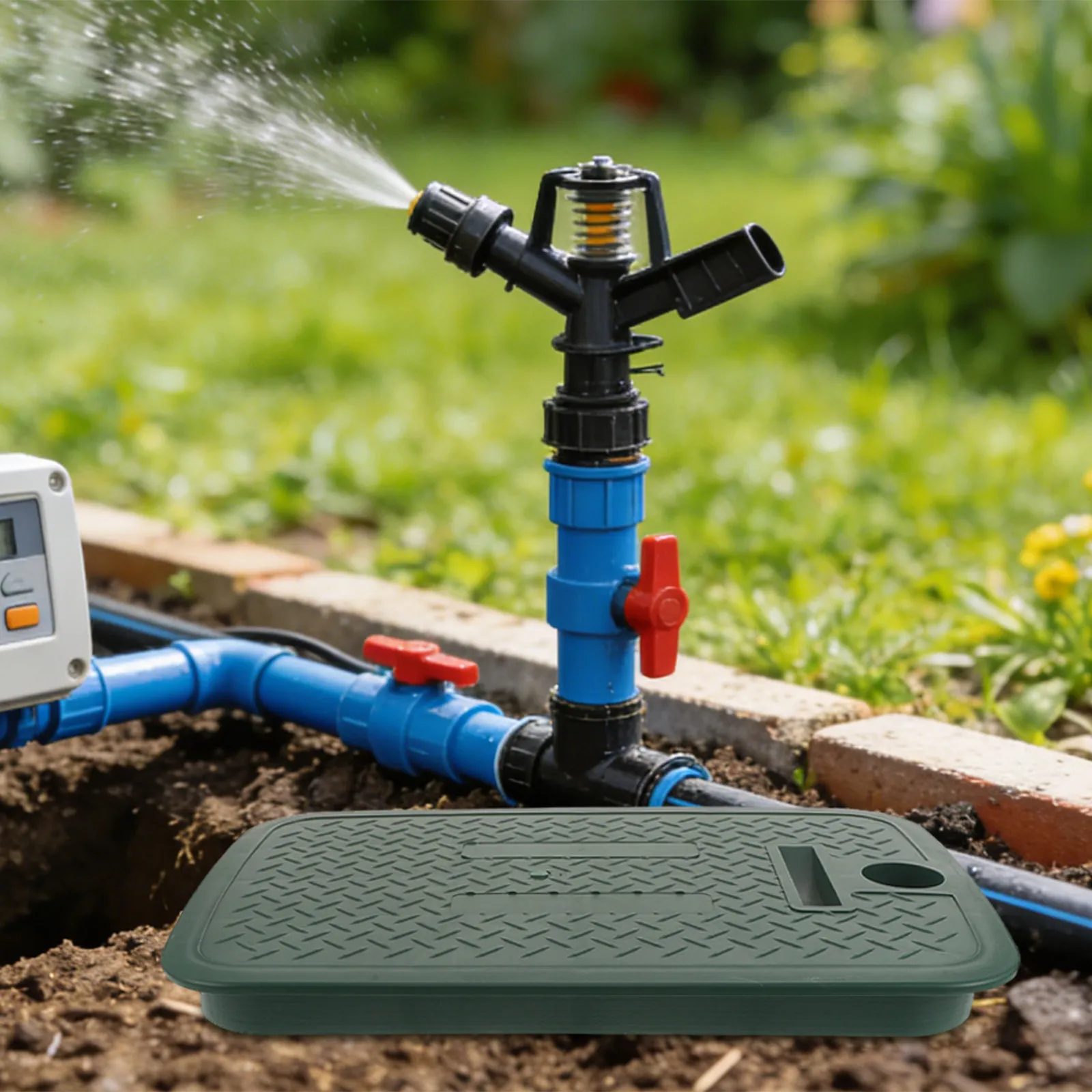 Sprinkler Valve Box Cover 12 Inch Replacement Plastic Irrigation Valve Box Lid for Outdoor Lawn Water Irrigation System view 3