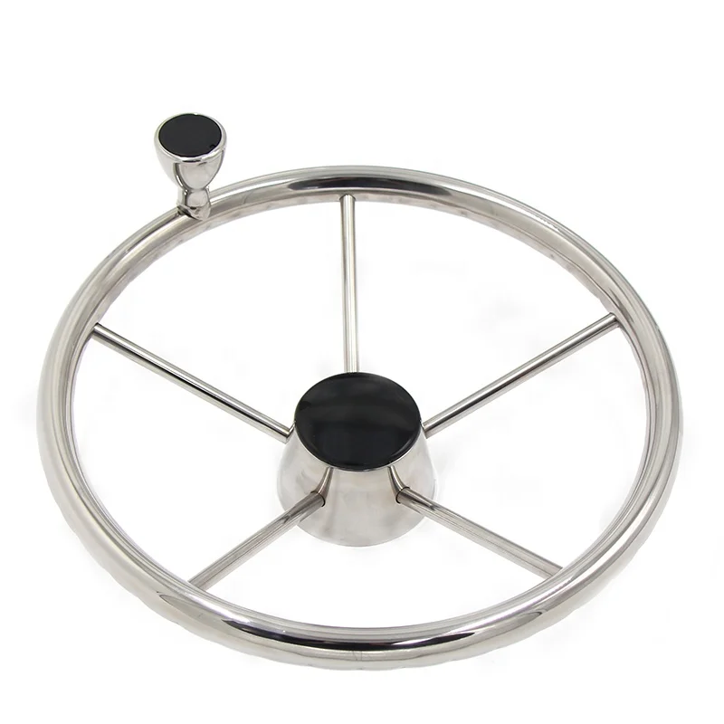 

Outboard Hydraulic Steering Wheel Boat Steering Wheel 13.5-Inch Stainless Steel Steering Wheel Without Grip