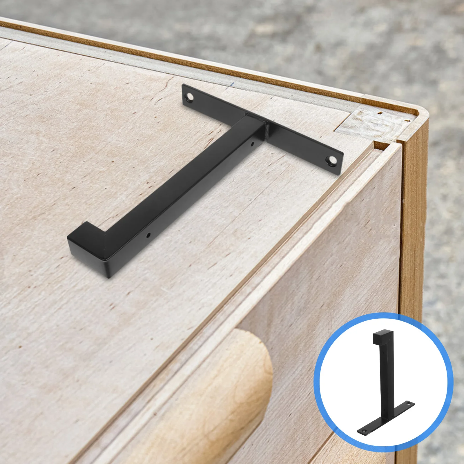 

1Set T-Shaped Corner Bracket Heavy Duty Metal Support Shelf Holder Suitable for Home Office Shelving Brackets Metal Hardware