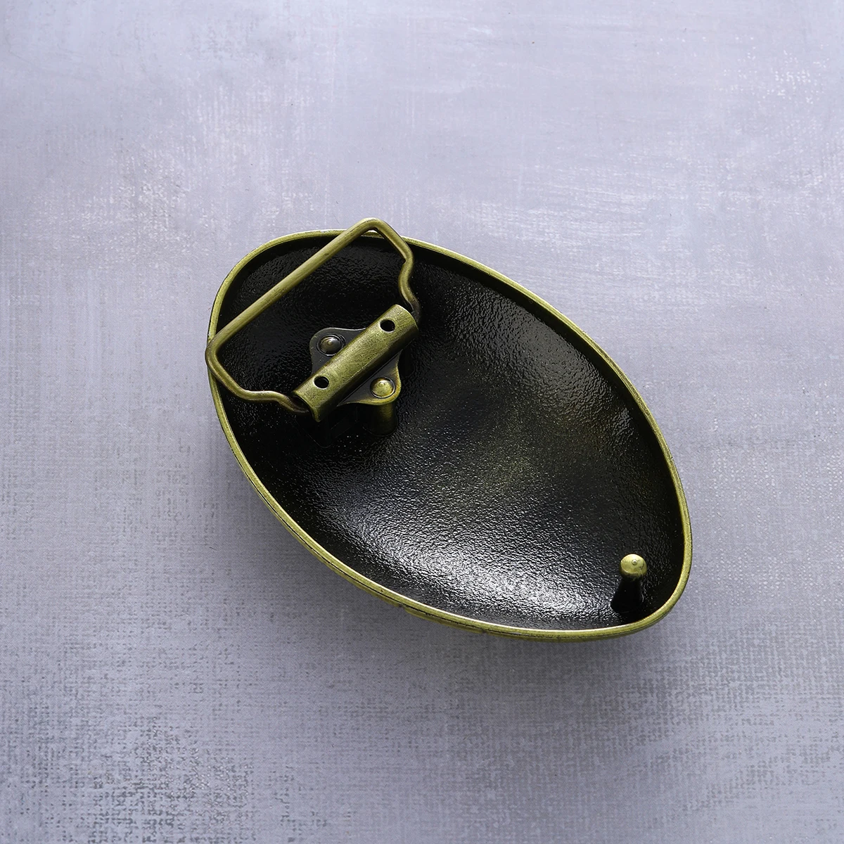 Aksesori DIY gesper sabuk rugby perak antik buram berukir retro gaya Barat