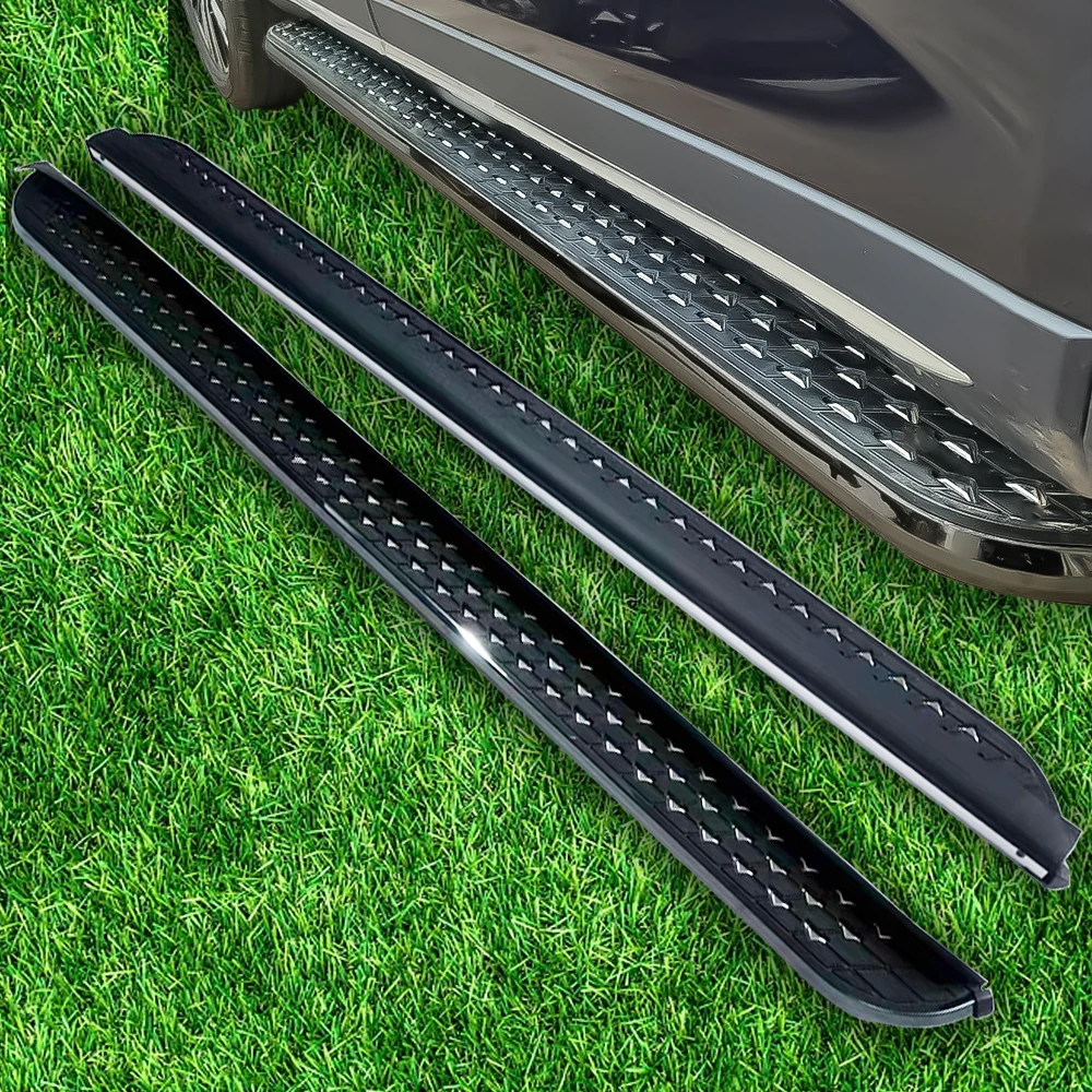 2 قطعة لوحات الجري لشركة فيات فريمونت 2012-2019 خطوات جانبية مجموعة كاملة Nerf Bar زخرفة معدنية سوداء