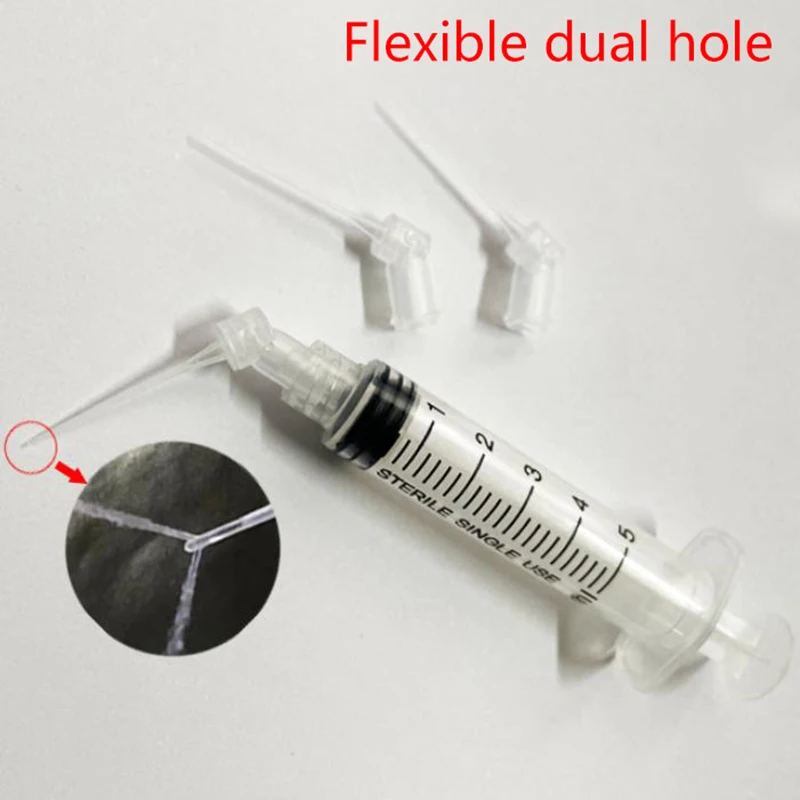 Dental Disposable Syringe Tip Endo Irrigation Root Canal Double Side Opening Needle Flexible Rinse Tip