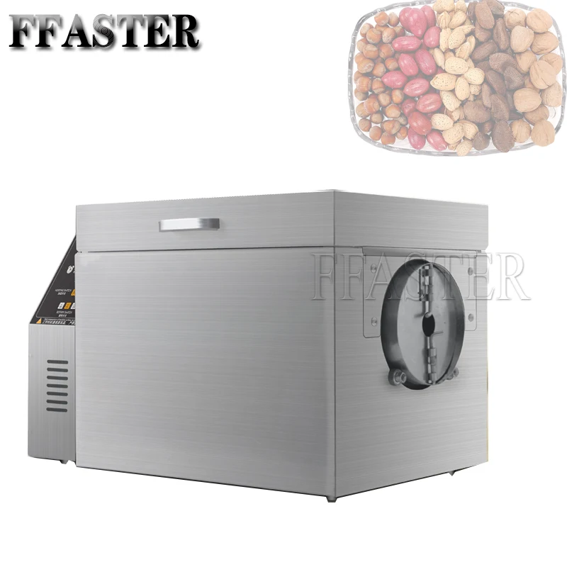 Small Household Peanut Soybean Cashew Nut Roasting Baking Machine Sesame Coffee Bean Roaster 220V