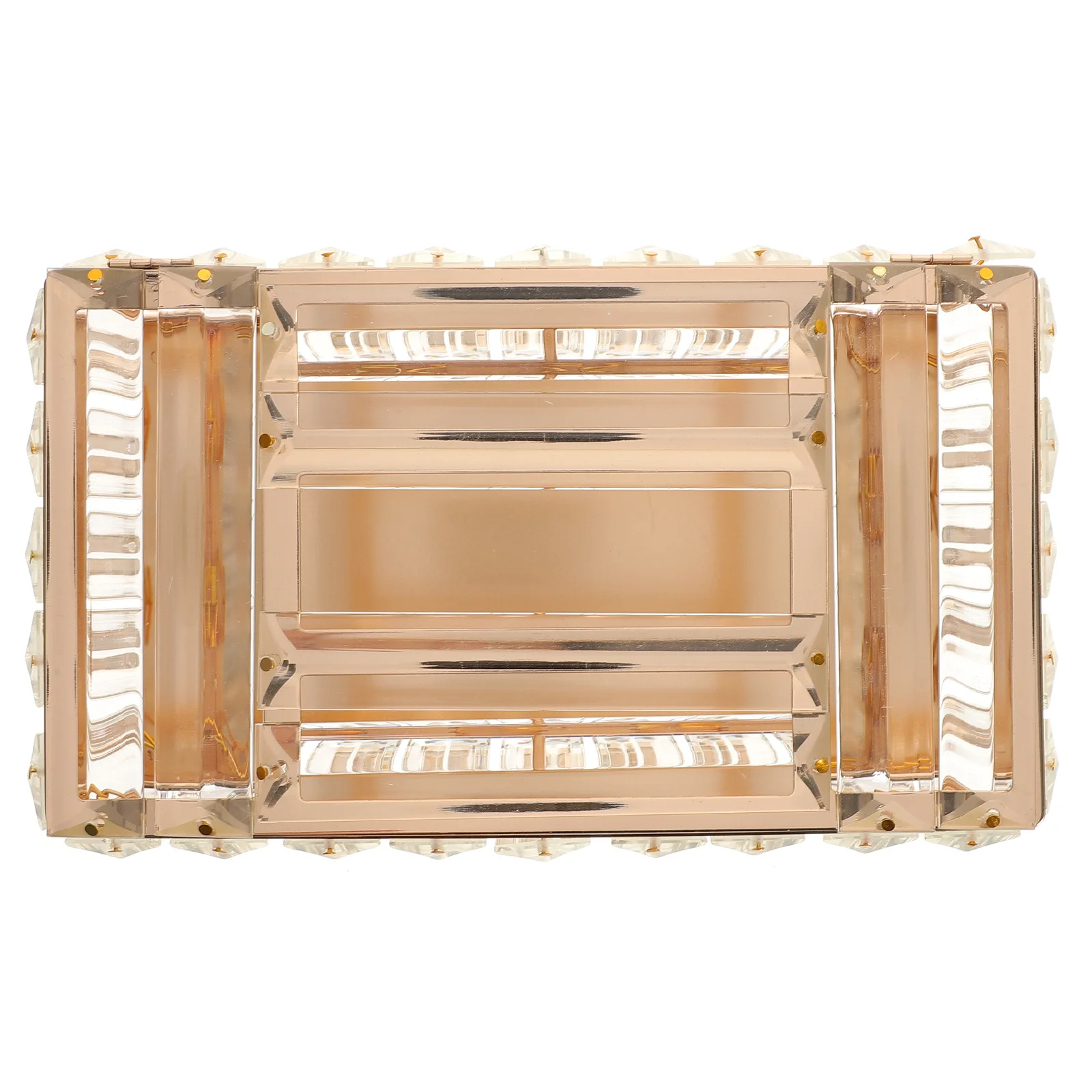

Crystal Alloy Tissue Box Cover Rectangular Decorative Napkin Holder Storage Organizer for Home Office Car