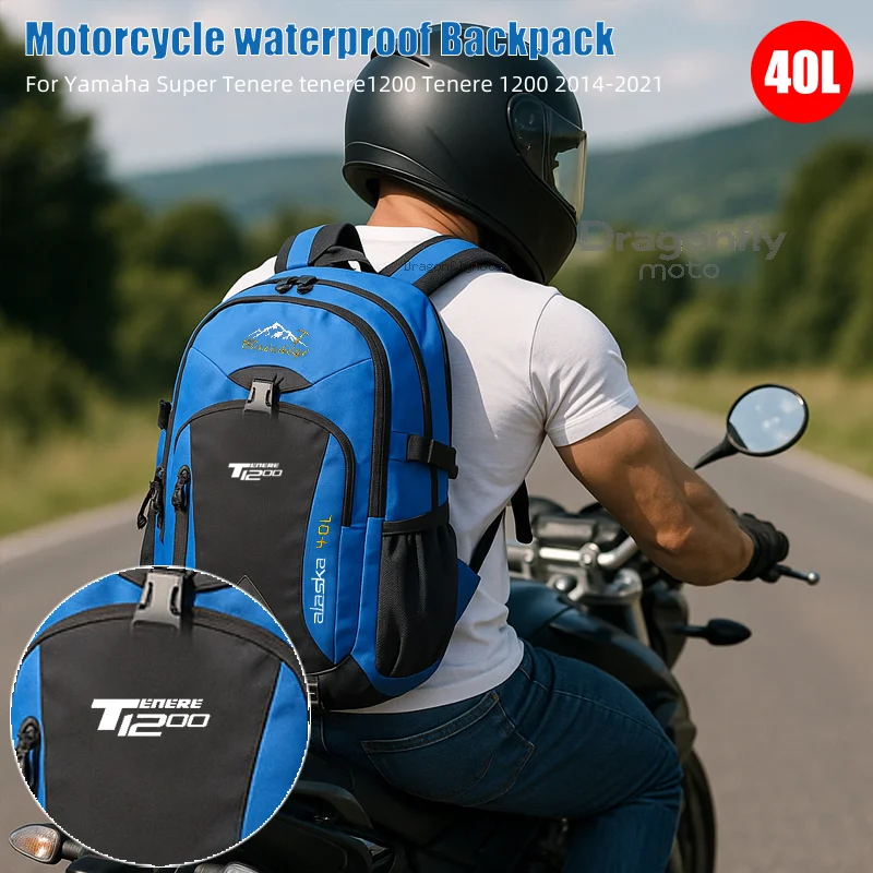 

Tenere 1200 Logo Waterproof Motorcycle Backpack Hiking Lightweight Trekking Fishing Duffel Bag For Yamaha Super Tenere tenere120