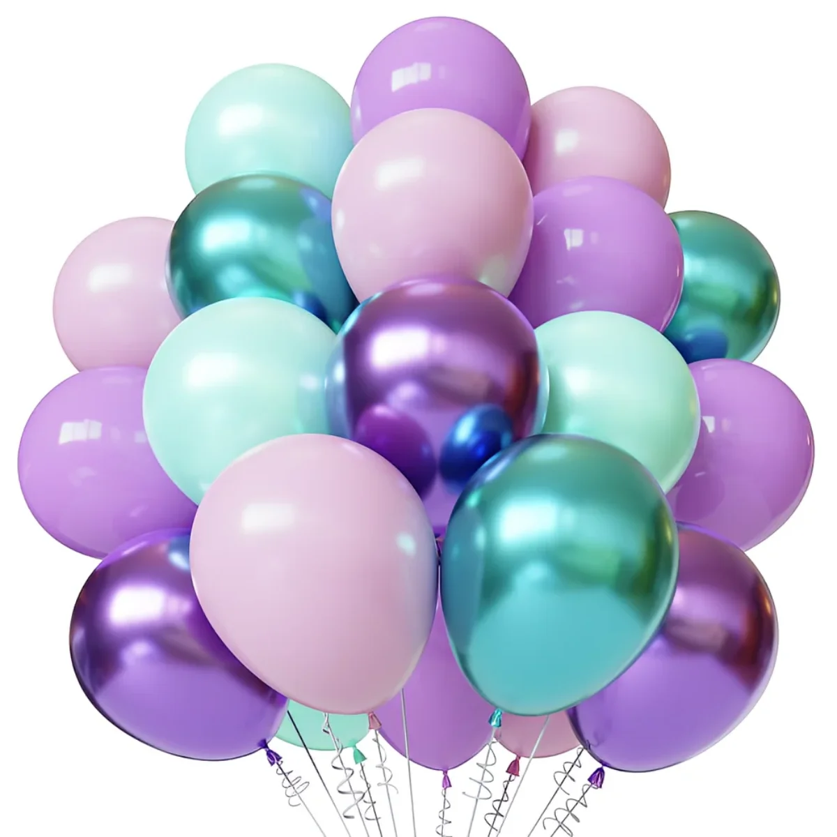 50 Uds. Globos mixtos morados, verdes y rosas para estudiantes, fiesta de cumpleaños, Baby Shower, boda, despedida de soltera, decoración de aniversario